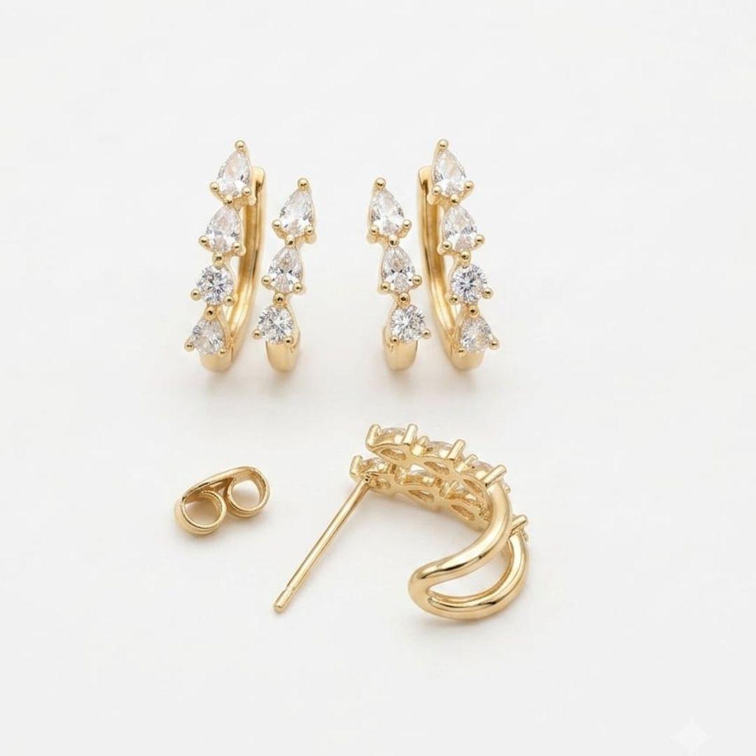 BRINCO OURO ZIRCONIAS