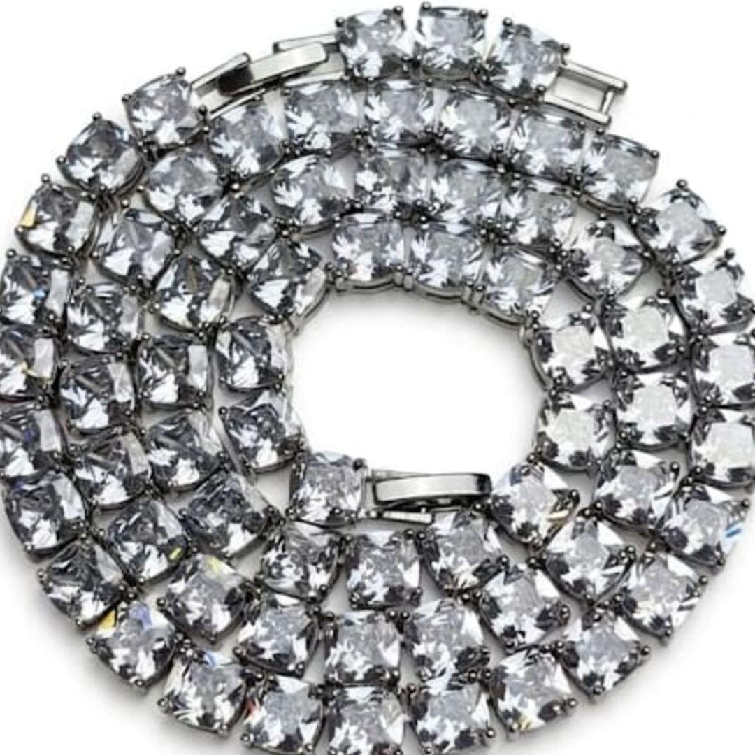COLAR RIVIERA RODIO CRISTAL 6MM 42 CM + 3CM