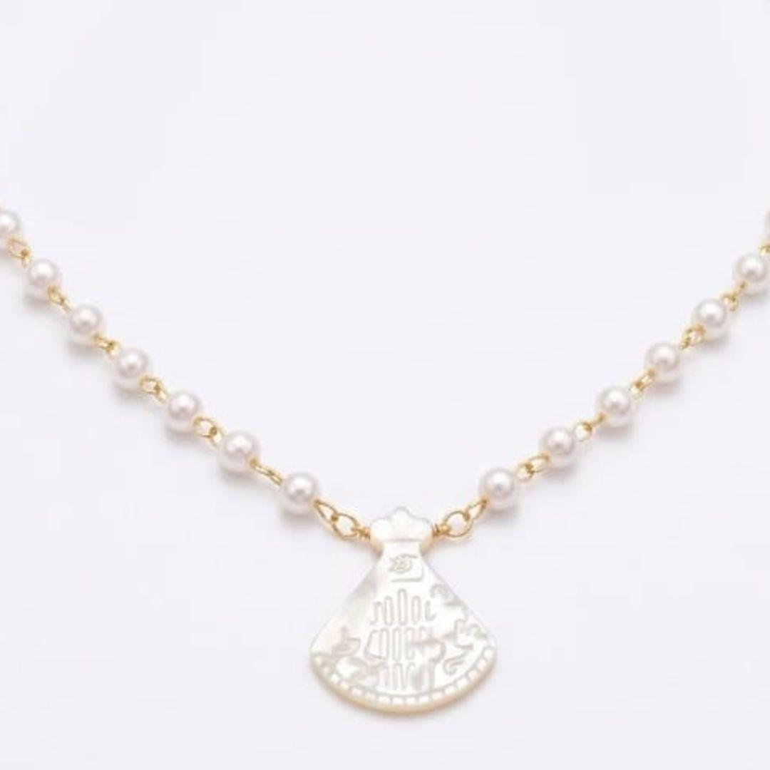 COLAR PEROLAS COM NOSSA SENHORA MADREPEROLA