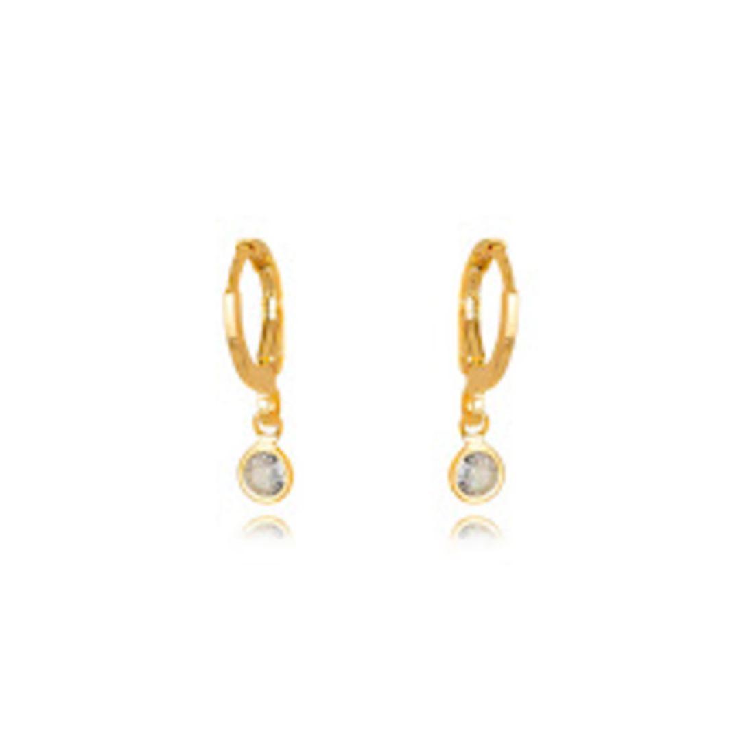 BRINCO ARGOLINHA CRISTAL INFANTIL OURO
