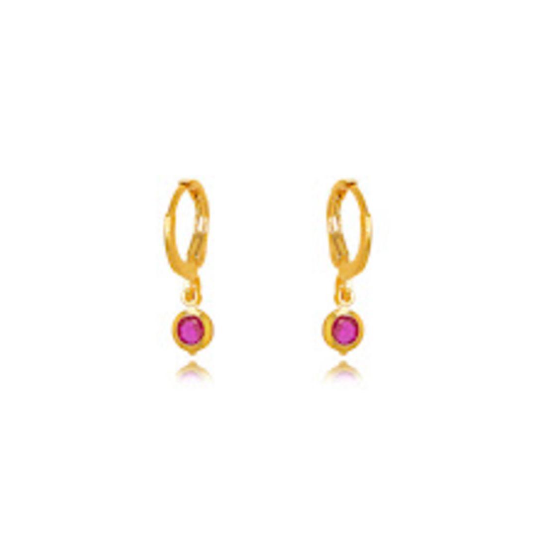 BRINCO ARGOLINHA INFANTIL PINK OURO