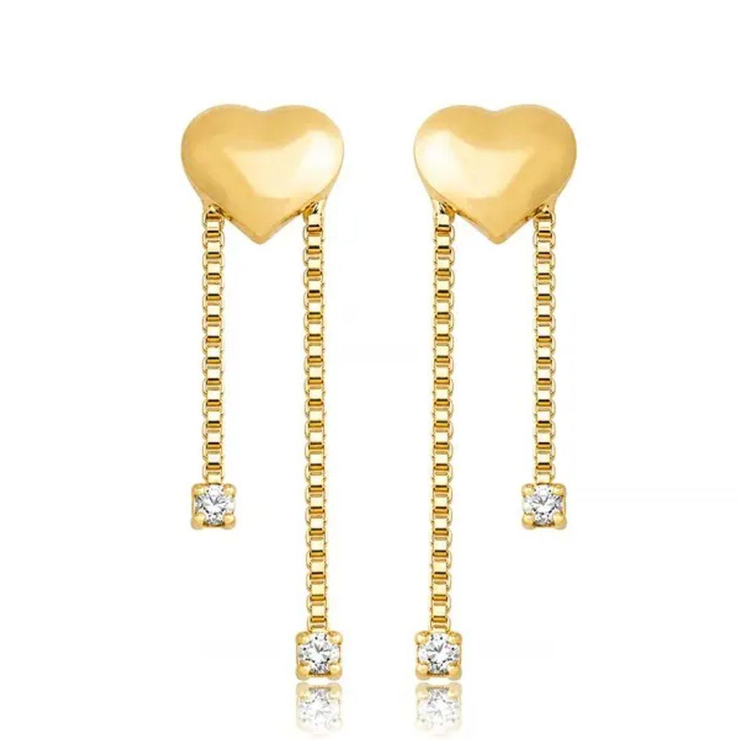 BRINCO INFANTIL CORAÇÃO COM ZIRCONIAS
