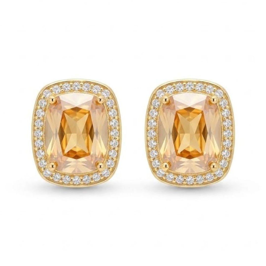 BRINCO OURO CHAMPANHE 7MM X 9MM