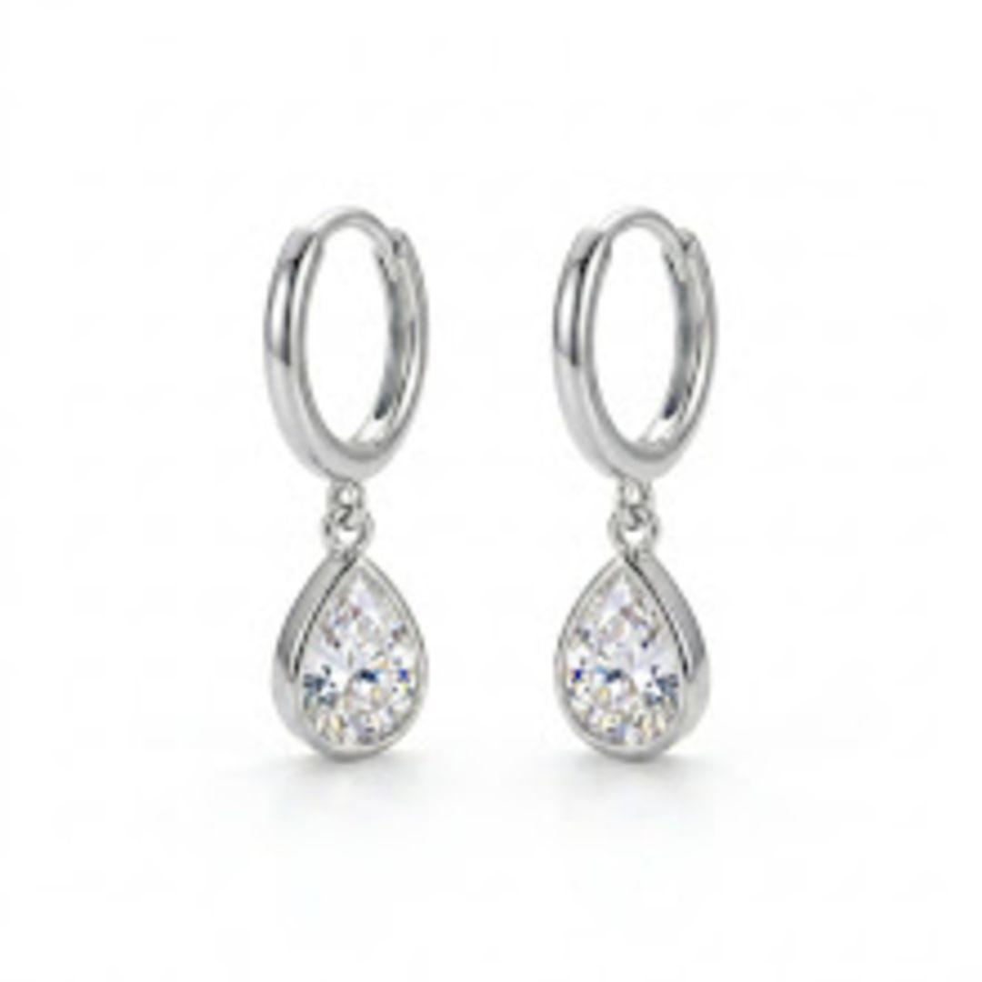 BRINCO RODIO ARGOLA GOTA ZIRCONIA G