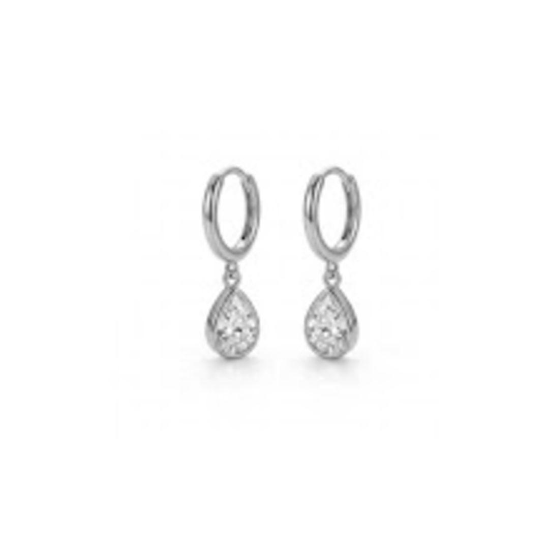 BRINCO RODIO ARGOLA GOTA ZIRCONIA P