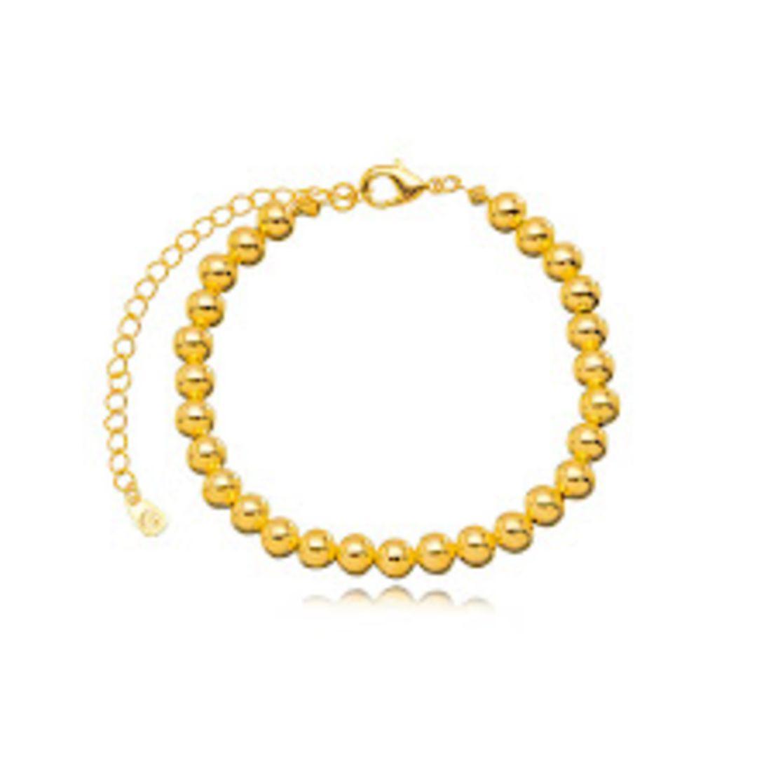 PULSEIRA ESFERAS OURO