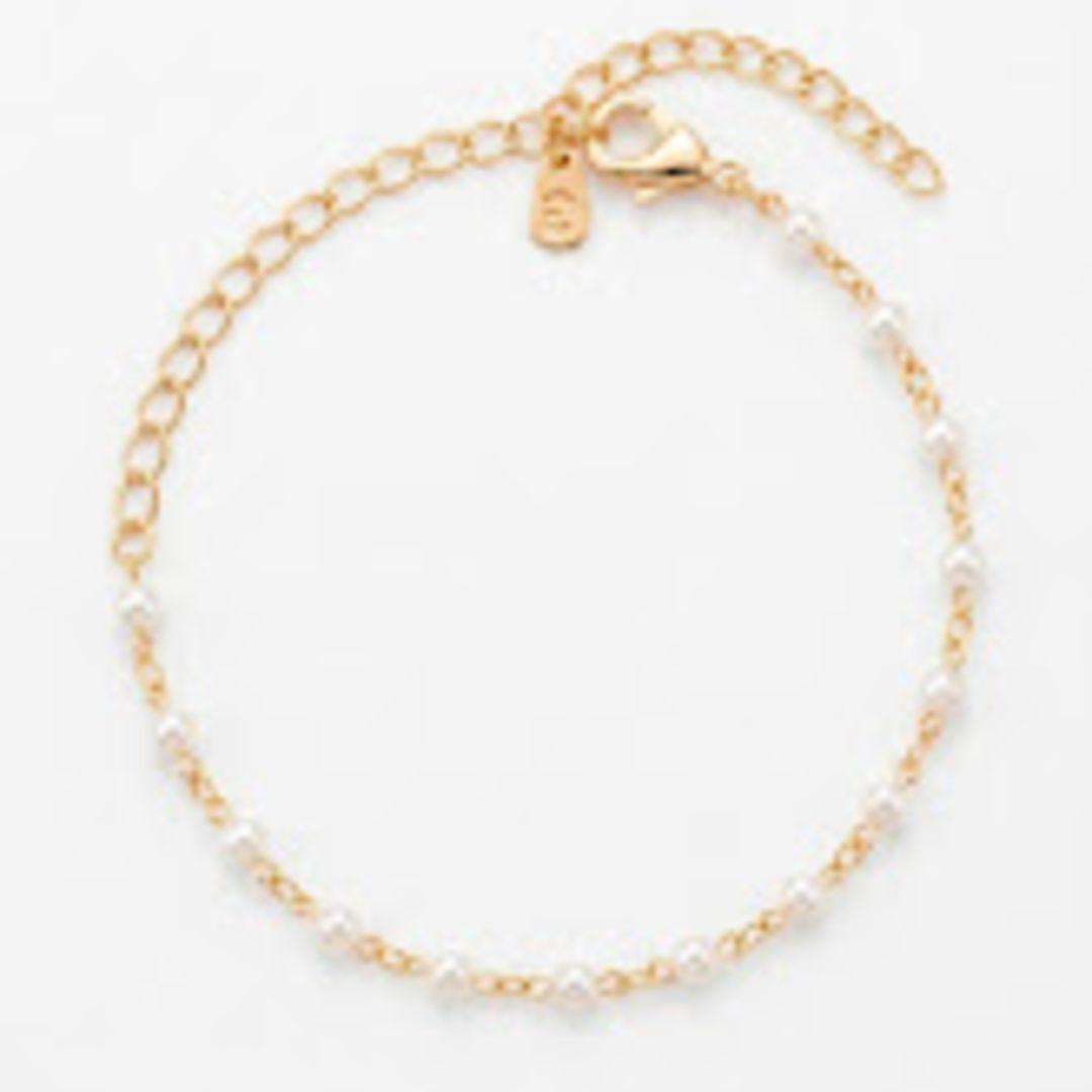 PULSEIRA INFANTIL OURO PEROLAS
